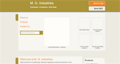 Desktop Screenshot of mgindustriesindia.com