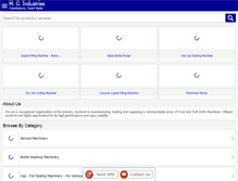 Tablet Screenshot of mgindustriesindia.com